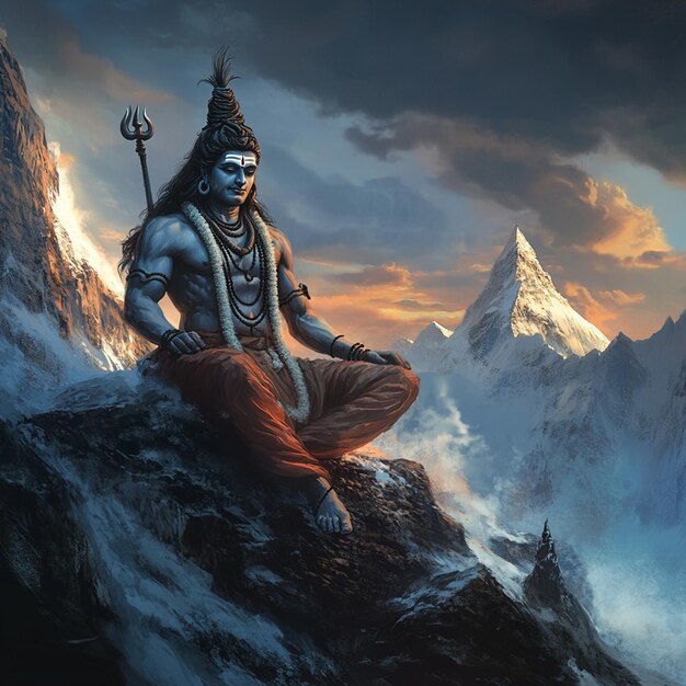 Photo hindu god mahadev har har mahadev shivratri shiv shankar