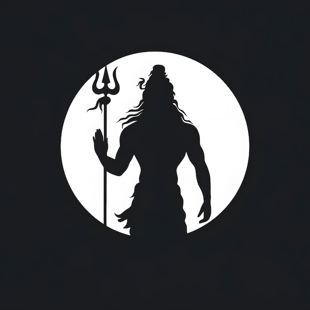 hindu god mahadev lord shiva trisul shadow design background