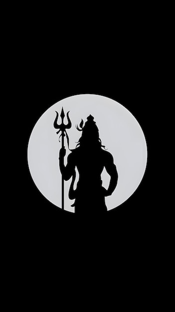 hindu god mahadev lord shiva trisul shadow design background