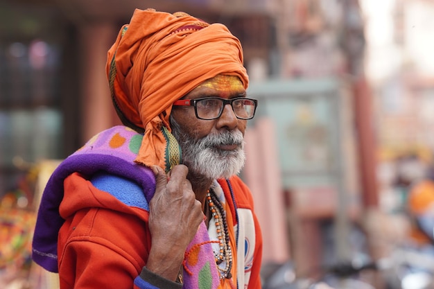 A Hindu sadhu in Varanasi sadhu baba images Varanasi Uttar Pradesh India 29 November 2022