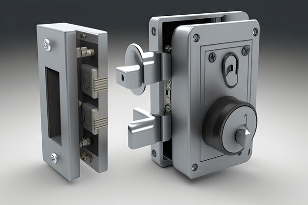 Hinged door lock with combination for added security