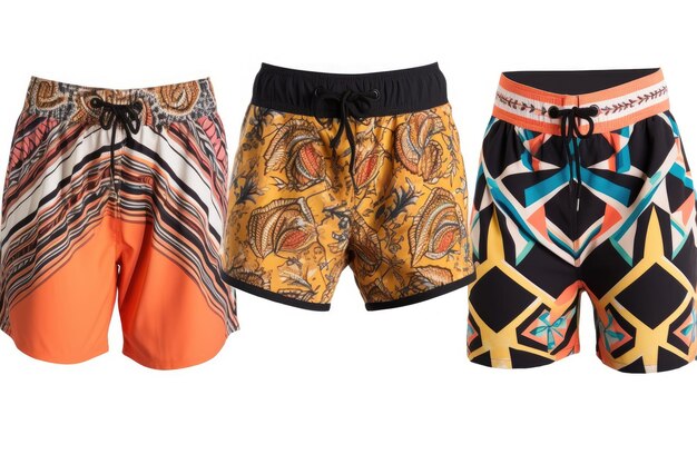 Hip and trendy swimwear pieces featuring bold patterns and daring designs created with generative ai