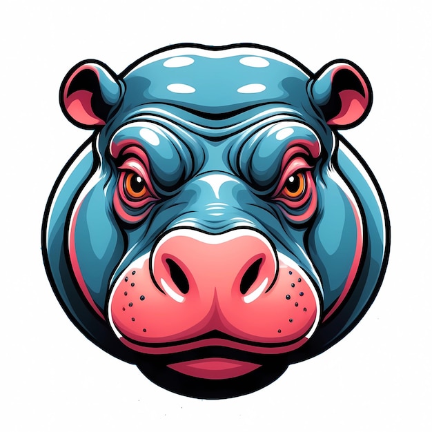 Hippo logo head close up