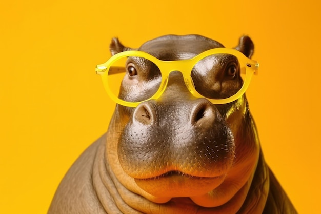 Hippopotamus with shades on is a unique and quirky addition