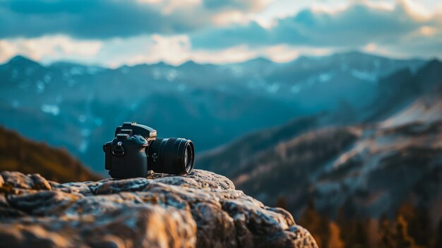 Hipster asian young girl with backpack enjoying sunset on peak mountain Travel Lifestyle adventure