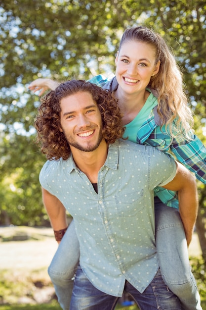 Hipster couple having fun together