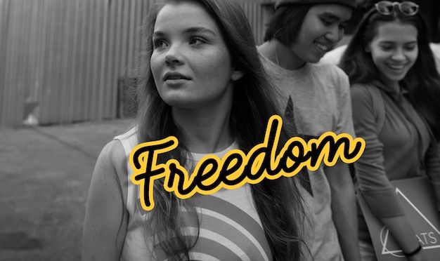 Hipster Freedom Youth Teenager Graphic Word