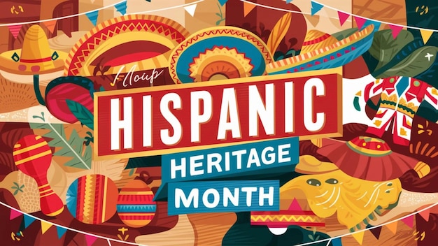 Photo hispanic heritage month banner poster web banner