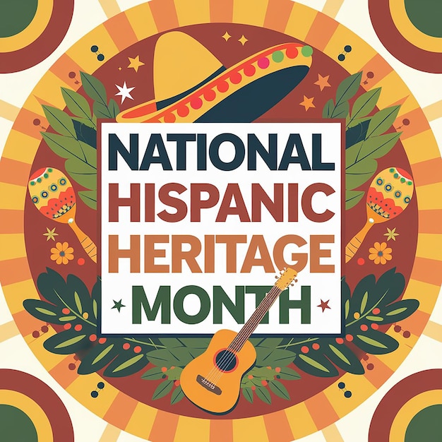 Photo hispanic heritage month graphics celebrating culture and diversity