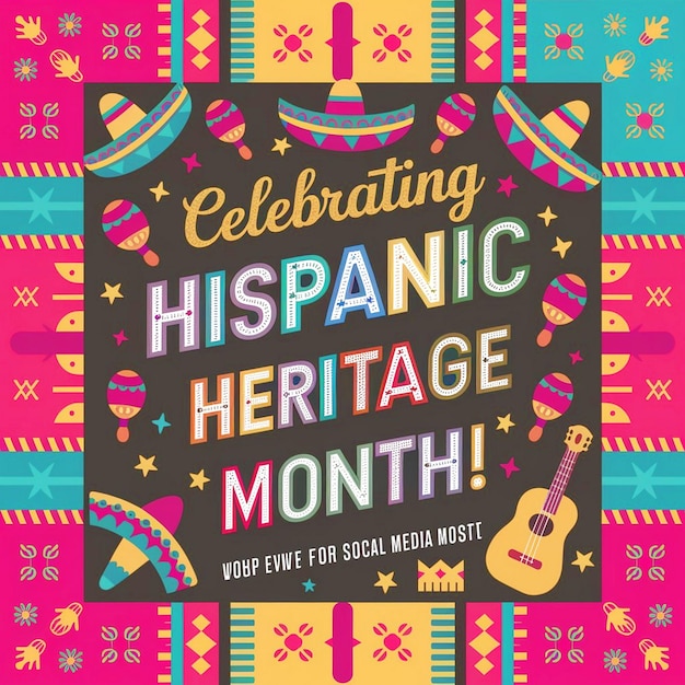 Photo hispanic heritage month social media post design