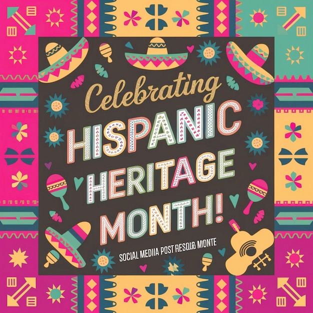 Photo hispanic heritage month social media post design