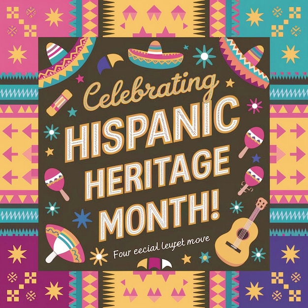 Photo hispanic heritage month social media post design