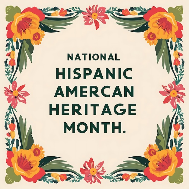 Photo hispanic heritage month web banner poster card for social media and networks