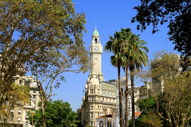 Historic Buildings in Downtown Buenos Aires View from Plaza de Mayo Square, Argentina