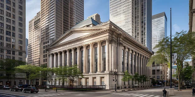 Historic Library Building with Large Columns