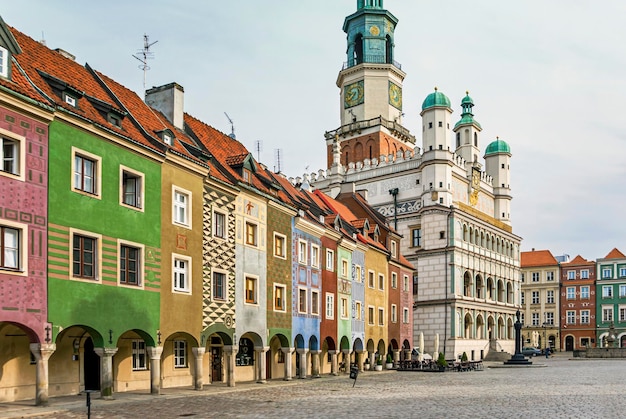 Historic town hall architecture in Poznan