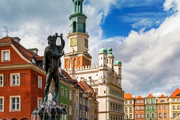 Historic town hall architecture in Poznan