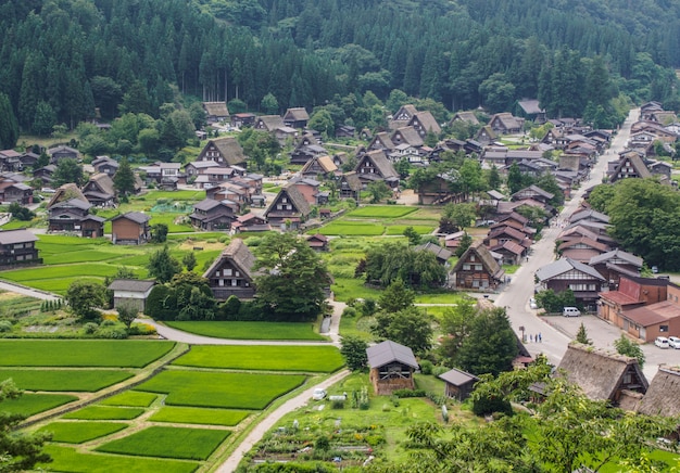 Historic Village of Shirakawa-go in summer 