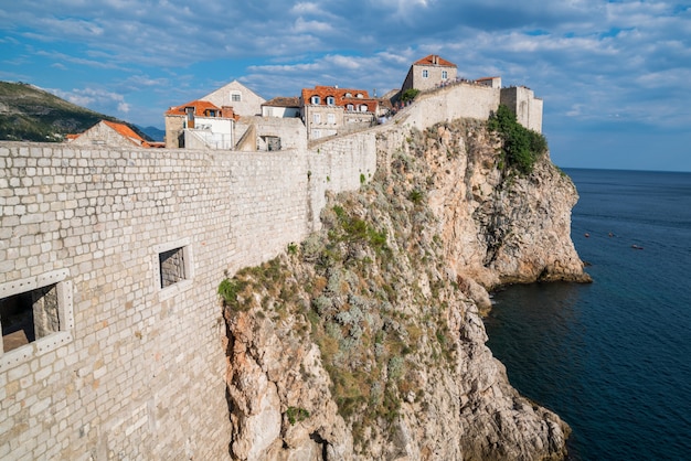 Historic wall of Dubrovnik Old Town, Croatia.