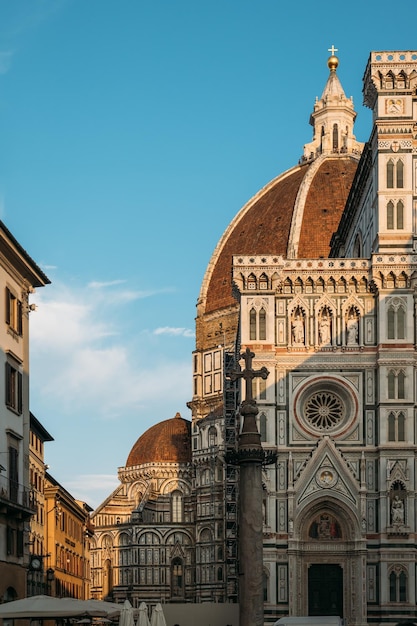 Historical landmark of italy is the amazing florence cathedral of st mary of the flower with a