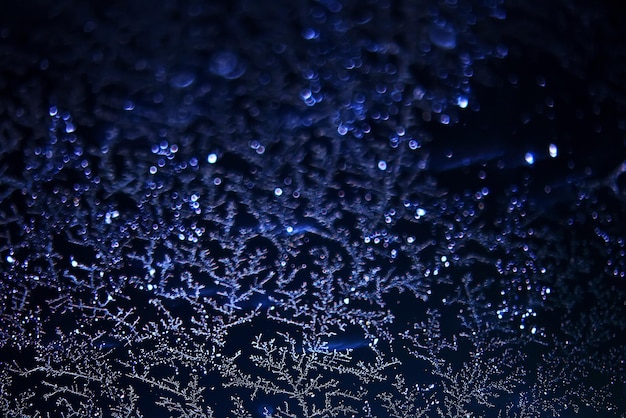 Hoarfrost and beautiful snow patterns