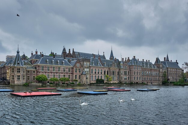 Hofvijver lake and Binnenhof The Hague