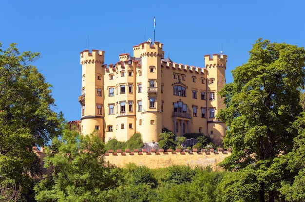 Hohenschwangau Castle in Bavaria Germany Schloss Hohenschwangau is landmark of German Alps