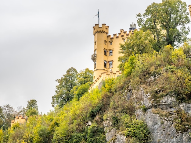 Hohenschwangau castle on hill