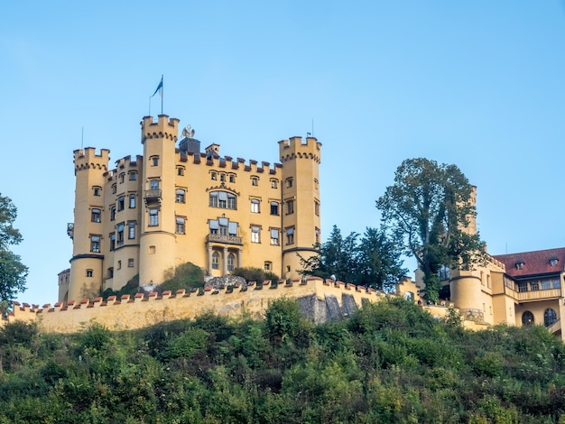 Hohenschwangau castle on hill