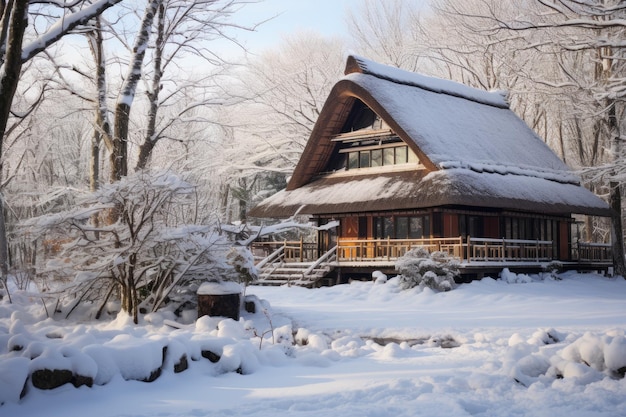 Hokkaido is home to a traditional Japanese house built in the distinctive style native to Japan