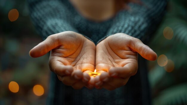 Photo holding a light