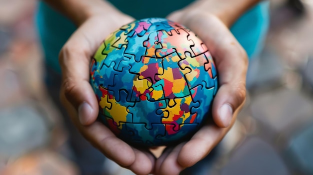 Holding the World Together Puzzle Globe