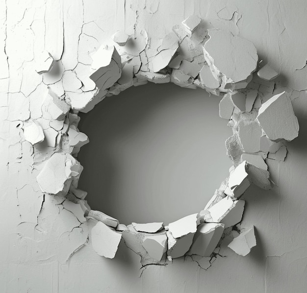 a hole in a wall that has a hole in it