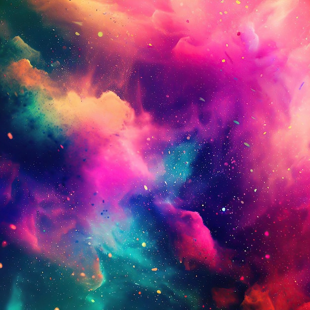 Holi abstract space background