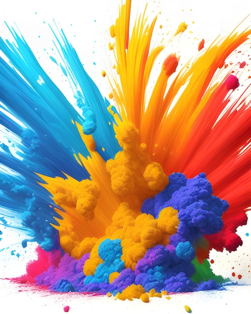 Holi Celebration Colorful Powder Explosion Background