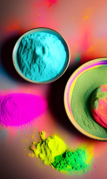 Holi Celebration Colorful Powder