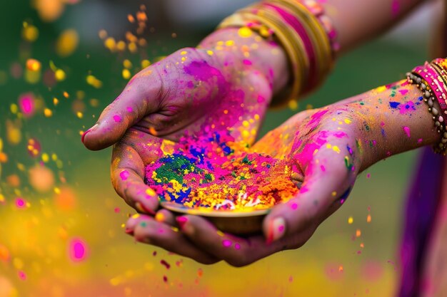 Holi celebration in Nepal or India