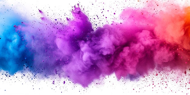 holi color background on white background