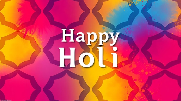 Photo holi concept happy holi celebration text message wishes greeting card and poster design