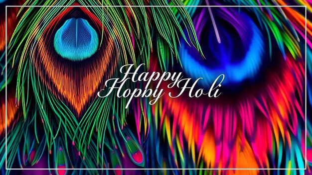 Photo holi concept happy holi celebration text message wishes greeting card and poster design