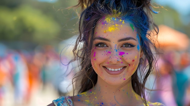 Holi festival of colors marking arrival of spring and new beginnings