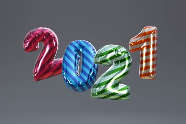 Photo holiday 3d party sign balloon metallic color numbers