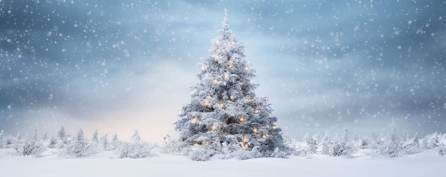 Holiday background with Christmas tree Illustration AI GenerativexA