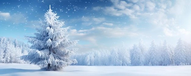 Holiday background with Christmas tree Illustration Generative AIxD