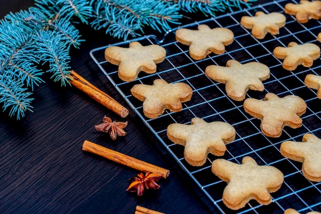 Holiday gingerbread man cookie