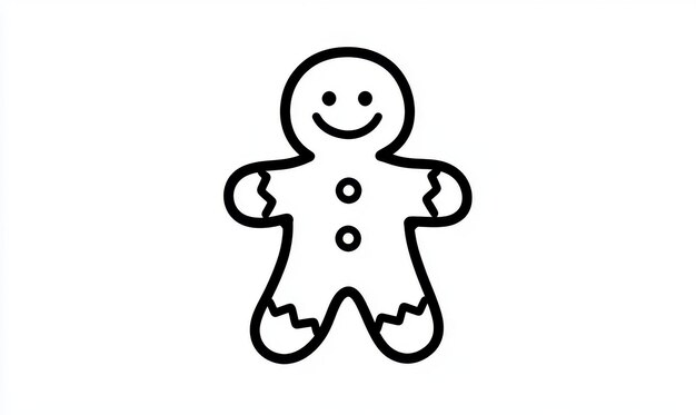 Photo the holiday season is coming a continuous line drawing of gingerbread cookies and a man a tree a house a sock adorns the border this is an art background