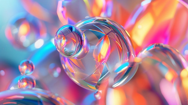 Holo abstract 3D shapes