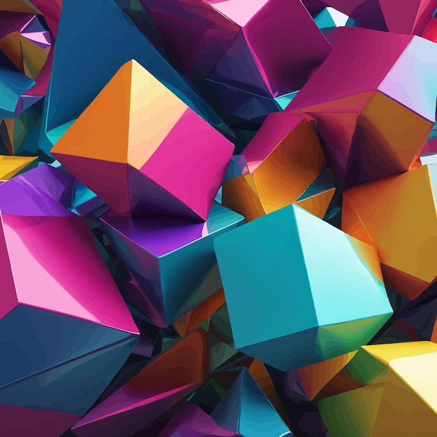 holo abstract 3d shapes