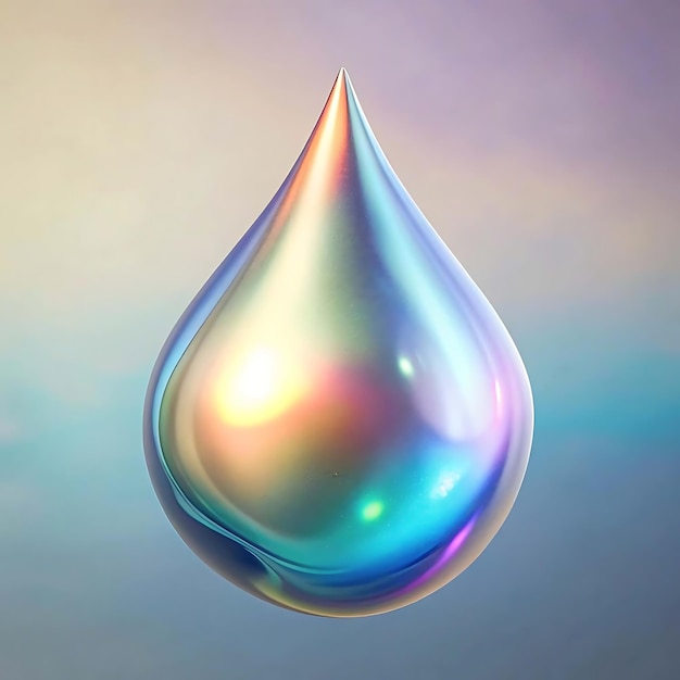 Photo holo liquid drop 3d design