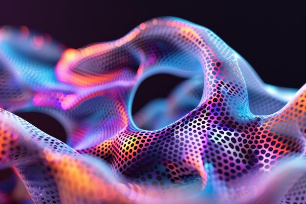 Hologram abstract 3D shape